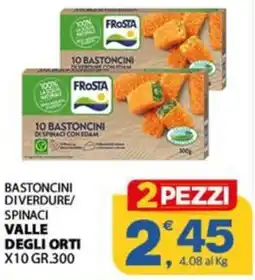 Despar Bastoncini diverdure/ spinaci VALLE DEGLI ORTI X10 offerta