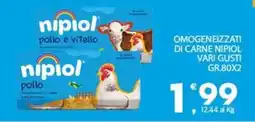 Despar Omogeneizzati di carne NIPIOL offerta
