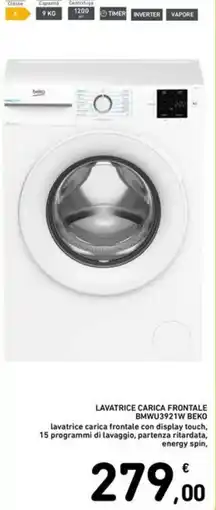 Spazio Conad LAVATRICE CARICA FRONTALE BMWU3921W BEKO offerta