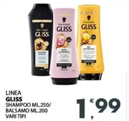Despar Linea gliss shampoo / balsamo offerta