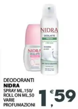 Despar Deodoranti nidra spray / roll on offerta