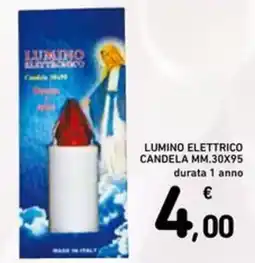 Spazio Conad Lumino elettrico candela MM.30x95 durata 1 anno offerta
