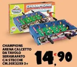Despar Champions arena calcetto da tavolo serigrafato c/4 stecche cm.50x32x9 3+ offerta
