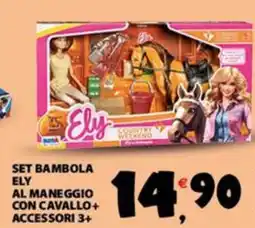 Despar Set bambola ely al maneggio con cavallo+ accessori 3+ offerta
