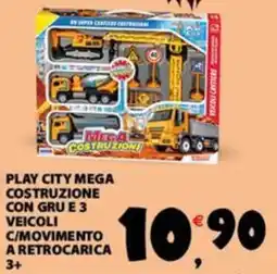 Despar Play city mega costruzione con gru e 3 veicoli c/movimento a retrocarica 3+ offerta