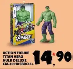 Despar Action figure titan hero hulk deluxe cm.30 hasbro 3+ offerta