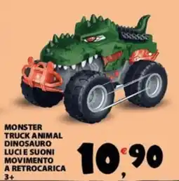 Despar Monster truck animal dinosauro lucie suoni movimento a retrocarica 3+ offerta