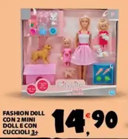 Despar Fashion doll con 2 mini doll e con cuccioli 3+ offerta