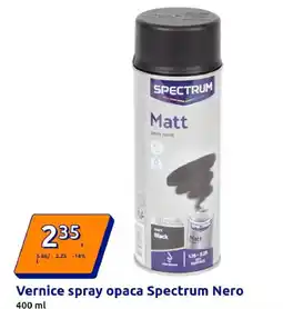 Action Vernice spray opaca Spectrum Nero offerta