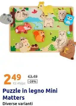 Action Puzzle in legno Mini Matters offerta