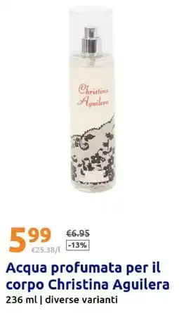 Action Acqua profumata per il corpo Christina Aguilera offerta
