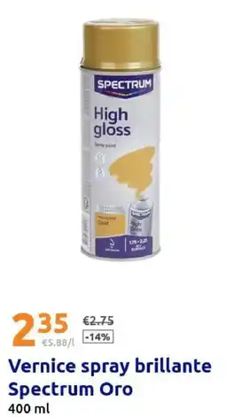 Action Vernice spray brillante Spectrum Oro offerta