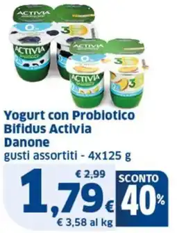 Ok Sigma Yogurt con Probiotico Bifidus Activia Danone offerta