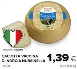 Oasi Caciotta vaccina di norcia nursinella offerta