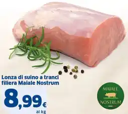 Ok Sigma Lonza di suino a tranci filiera Maiale Nostrum offerta