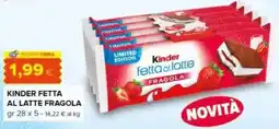 Oasi Kinder fetta al latte fragola offerta