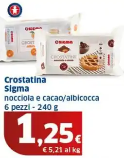 Ok Sigma Crostatina Sigma nocciola e cacao/albicocca offerta