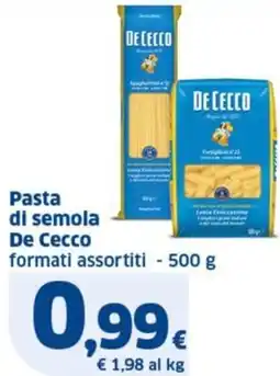 Ok Sigma Pasta di semola De Cecco offerta