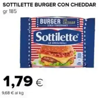 Oasi Sottilette burger con cheddar offerta