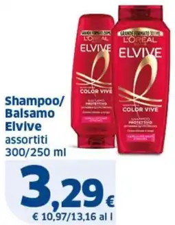 Ok Sigma Shampoo/ Balsamo Elvive offerta