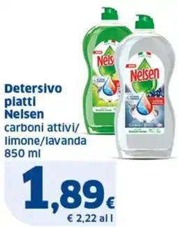 Ok Sigma Detersivo piatti Nelsen carboni attivi/ limone/lavanda offerta