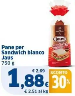 Sigma Pane per Sandwich bianco Jaus offerta