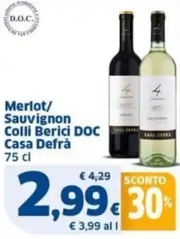 Sigma Merlot/ Sauvignon Colli Berici DOC Casa Defrà offerta