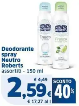 Sigma Deodorante spray Neutro Roberts offerta