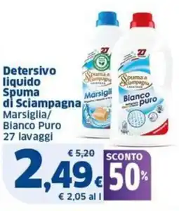 Sigma Detersivo liquido Spuma di Sciampagna Marsiglia/ Bianco Puro offerta