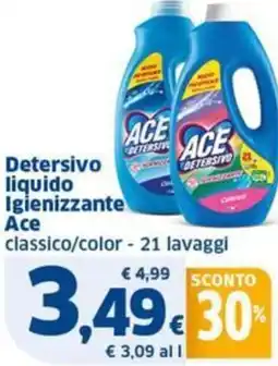 Sigma Detersivo liquido Igienizzante Ace classico/color offerta