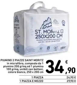 Spazio Conad Piumino 2 piazze saint moritz offerta