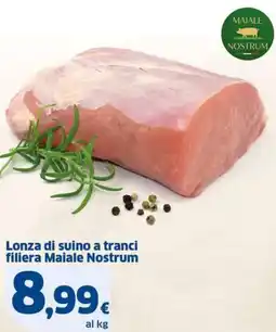 Sigma Lonza di suino a tranci filiera Maiale Nostrum offerta