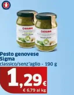Sigma Pesto genovese Sigma classico/senz'aglio offerta