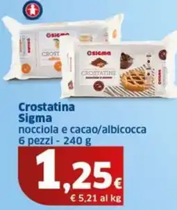 Sigma Crostatina Sigma nocciola e cacao/albicocca offerta