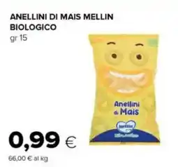 Oasi Anellini di mais mellin biologico offerta