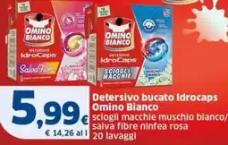 Sigma Detersivo bucato Idrocaps Omino Bianco offerta