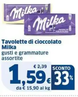 Sigma Tavolette di cioccolato Milka offerta