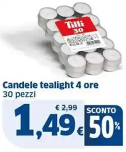 Sigma Candele tealight 4 ore offerta