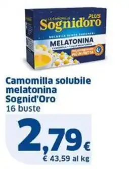 Sigma Camomilla solubile melatonina Sognid'Oro offerta