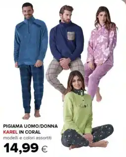 Oasi Pigiama uomo/donna karel in coral offerta