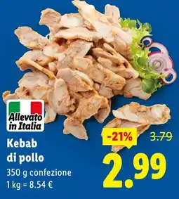 Lidl Kebab di pollo offerta
