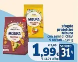 Sigma sfogile proteiche Misura con semi di Chia/ 5 cereall offerta