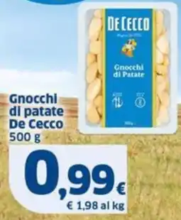 Sigma Gnocchi di patate De Cecco offerta