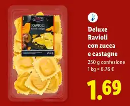 Lidl Deluxe Ravioli con zucca e castagne offerta