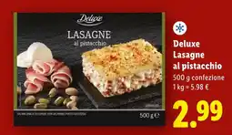 Lidl Deluxe Lasagne al pistacchio offerta