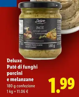 Lidl Deluxe Paté di funghi porcini e melanzane offerta