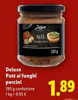 Lidl Deluxe Paté ai funghi porcini offerta