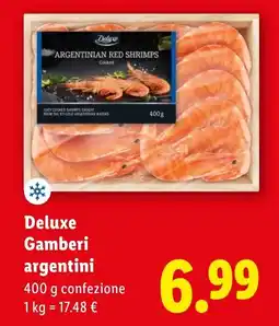 Lidl Deluxe Gamberi argentini offerta