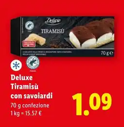 Lidl Deluxe Tiramisù con savoiardi offerta