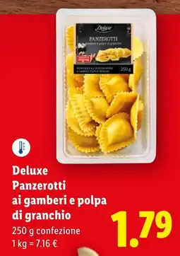 Lidl Deluxe Panzerotti ai gamberi e polpa di granchio offerta